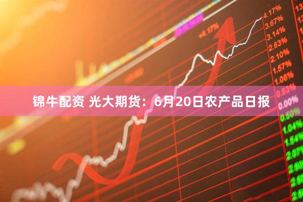 锦牛配资 光大期货：6月20日农产品日报